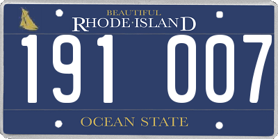 RI license plate 191007