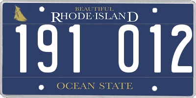 RI license plate 191012