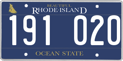 RI license plate 191020