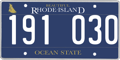 RI license plate 191030