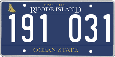 RI license plate 191031