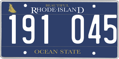 RI license plate 191045