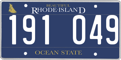 RI license plate 191049
