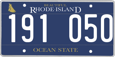 RI license plate 191050