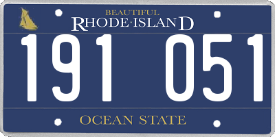 RI license plate 191051