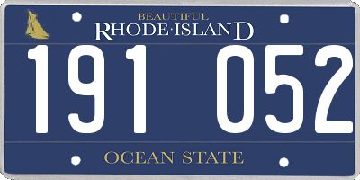 RI license plate 191052