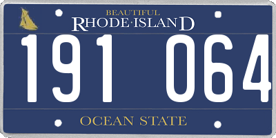 RI license plate 191064
