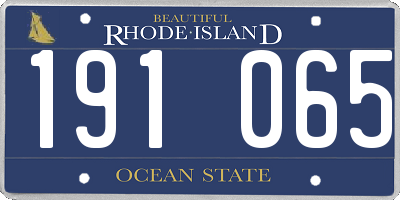 RI license plate 191065
