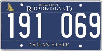 RI license plate 191069
