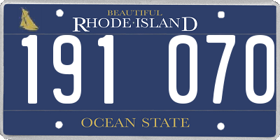 RI license plate 191070