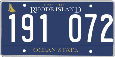 RI license plate 191072