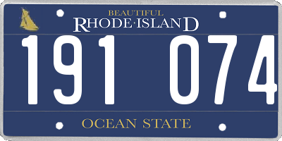 RI license plate 191074