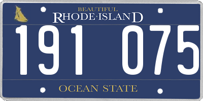 RI license plate 191075