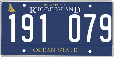 RI license plate 191079