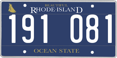 RI license plate 191081