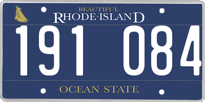 RI license plate 191084