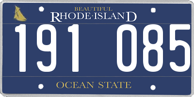 RI license plate 191085