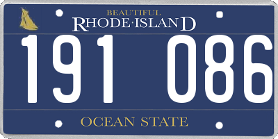 RI license plate 191086