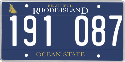 RI license plate 191087