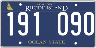 RI license plate 191090