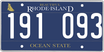 RI license plate 191093