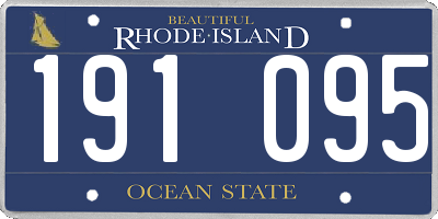 RI license plate 191095