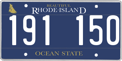 RI license plate 191150