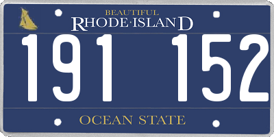 RI license plate 191152