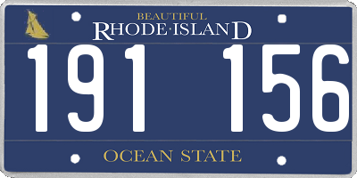 RI license plate 191156