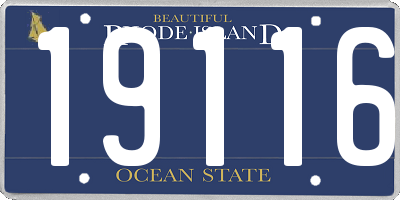 RI license plate 19116