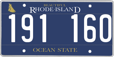 RI license plate 191160