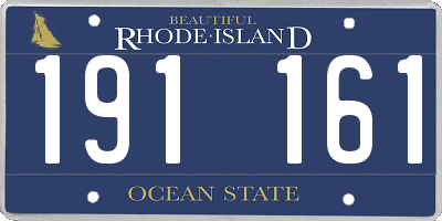 RI license plate 191161
