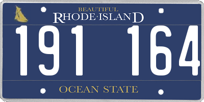 RI license plate 191164