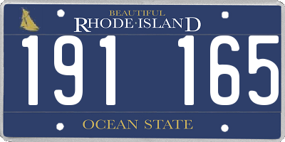 RI license plate 191165