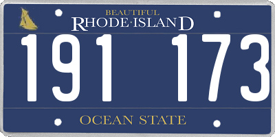 RI license plate 191173