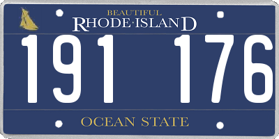 RI license plate 191176