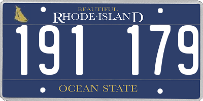 RI license plate 191179