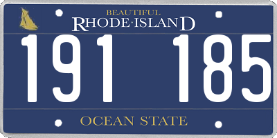 RI license plate 191185