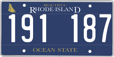 RI license plate 191187
