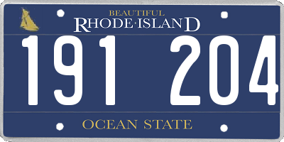 RI license plate 191204