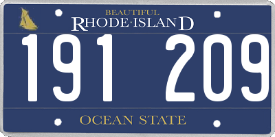 RI license plate 191209