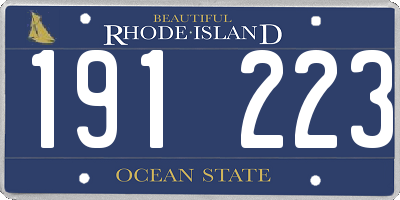 RI license plate 191223