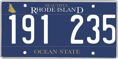 RI license plate 191235