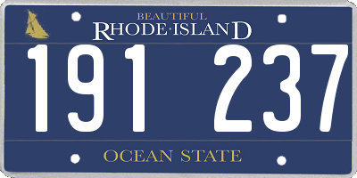 RI license plate 191237