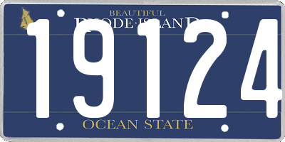 RI license plate 19124