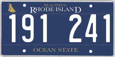 RI license plate 191241