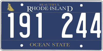 RI license plate 191244