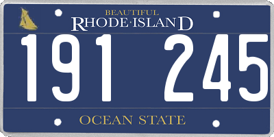 RI license plate 191245
