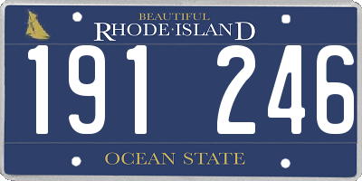 RI license plate 191246