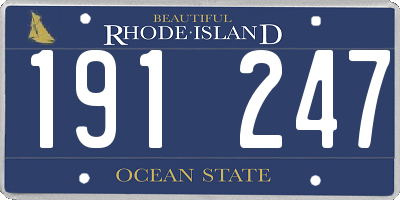 RI license plate 191247